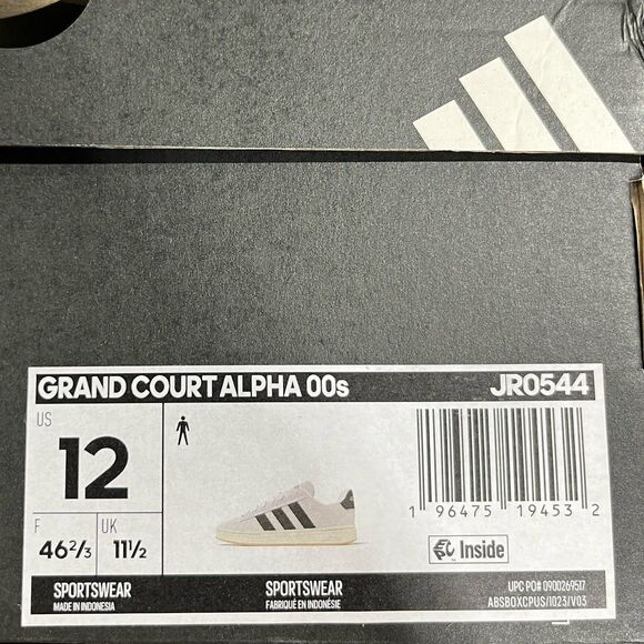 Adidas Men\'s Grand Court Alpha \'Crystal White Black\' Shoes JR0544 Men’s Size 12 main image 5